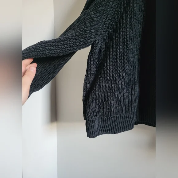 GAP Femme Shaker Barrel Sleeve Knit Cowlneck Sweater Womens Medium Petite - Picture 9 of 10